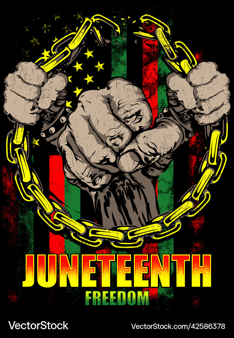 Juneteenth Freedom Celebration vector image