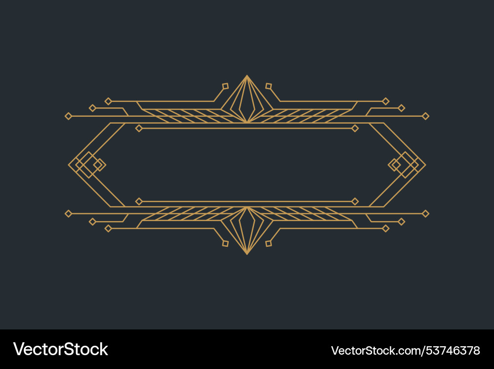 Kunst deco Rahmen goldene elegante antike Grenzen Kunst deco Rahmen goldene elegante antike Grenzen vektorbild