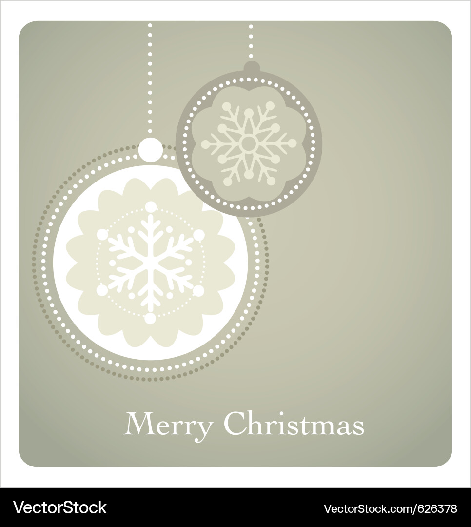 Retro Christmas Ornaments Background vector image