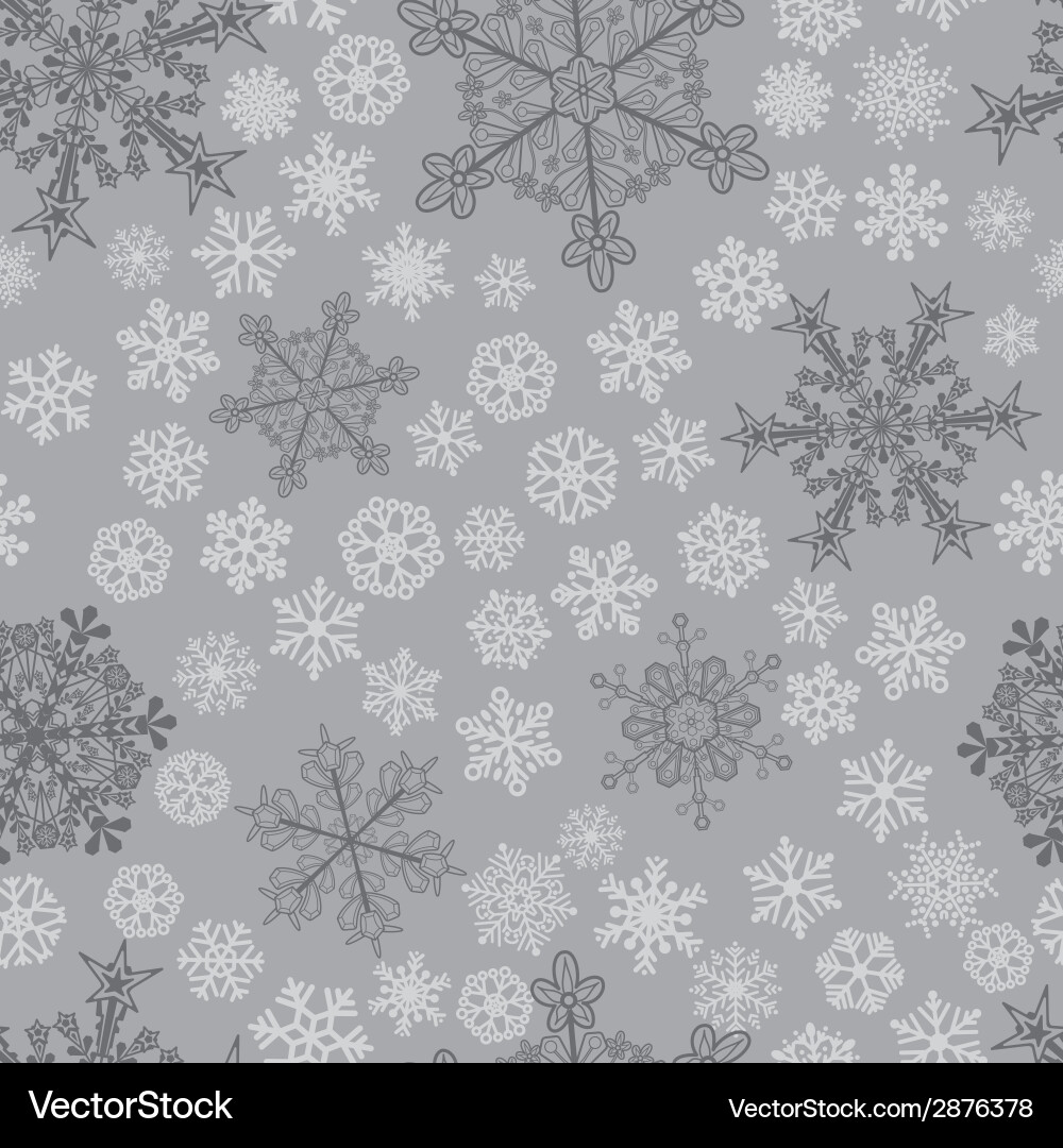 Snowflake Winter Seamless Pattern vector image