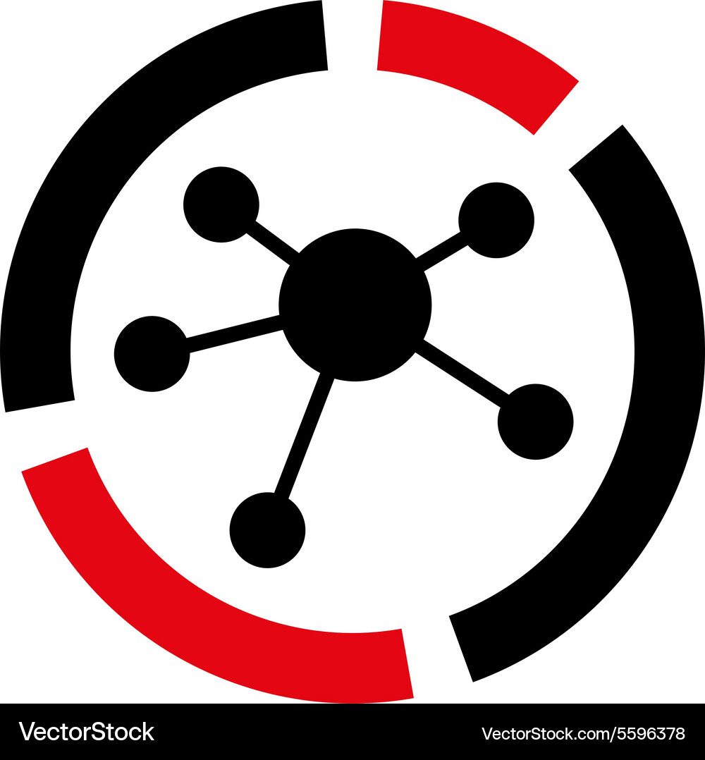 Verknüpfungen Diagramm-Icon von Business bicolor set Vektorbild