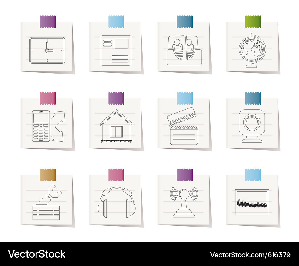 Phone & Computer Icons Set Vector Image