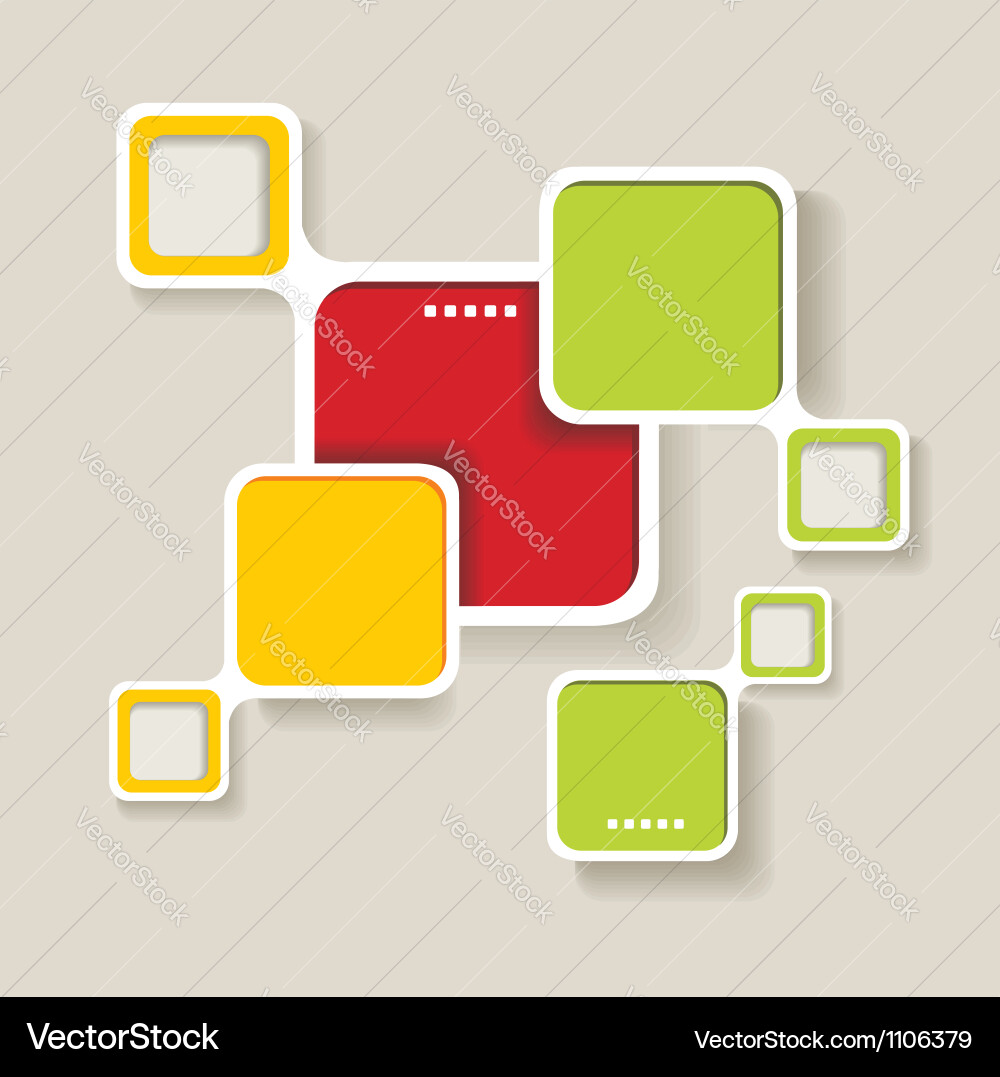 Retro style website template design frame vector image