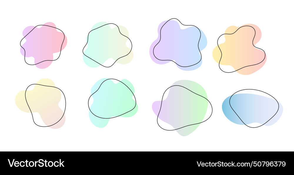 Unregelmäßige Steigung blob Form asymmetrische Elemente Unregelmäßige Steigung blob Form asymmetrische Elemente vektorbild