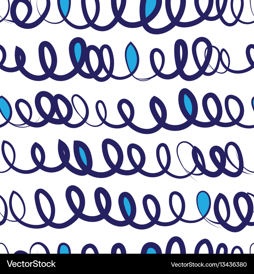 Abstract Curly Line Pattern Vector Image