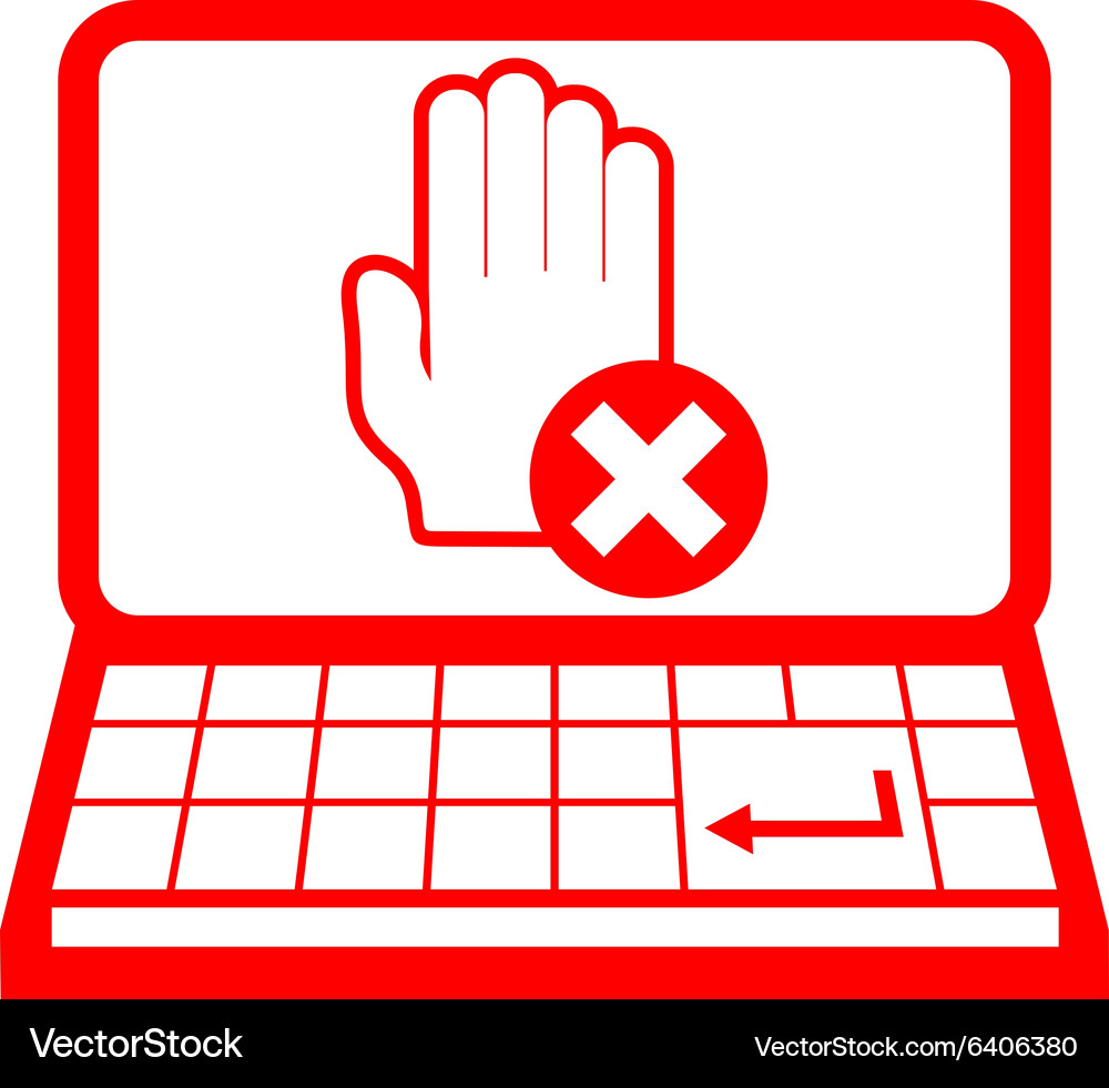 Broken computer Vector Image