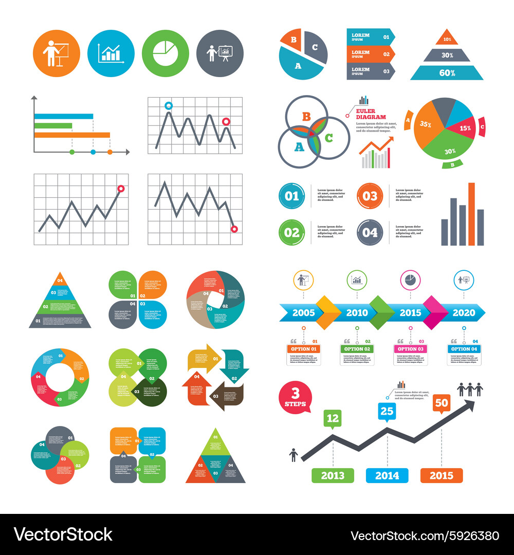 Data Visualization Charts & Graphs Vector Image