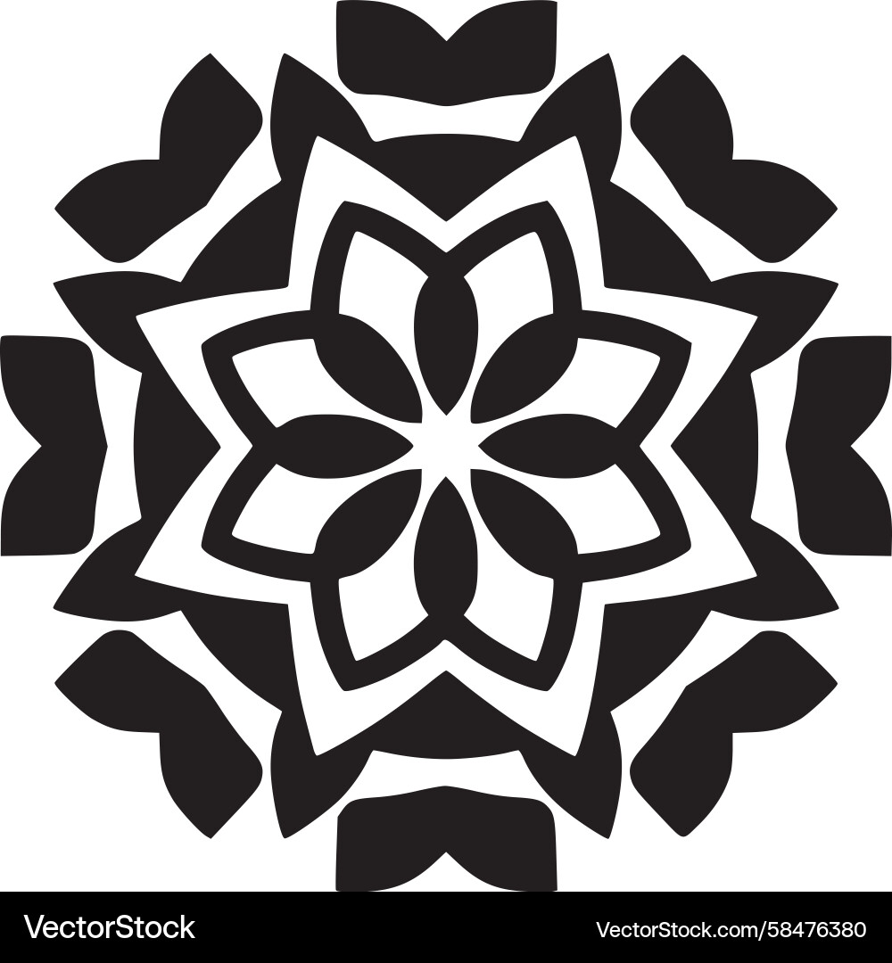 Geometric Snowflake Pattern Vector Image