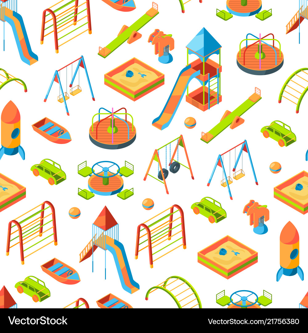 Isometric Playground Pattern vector image