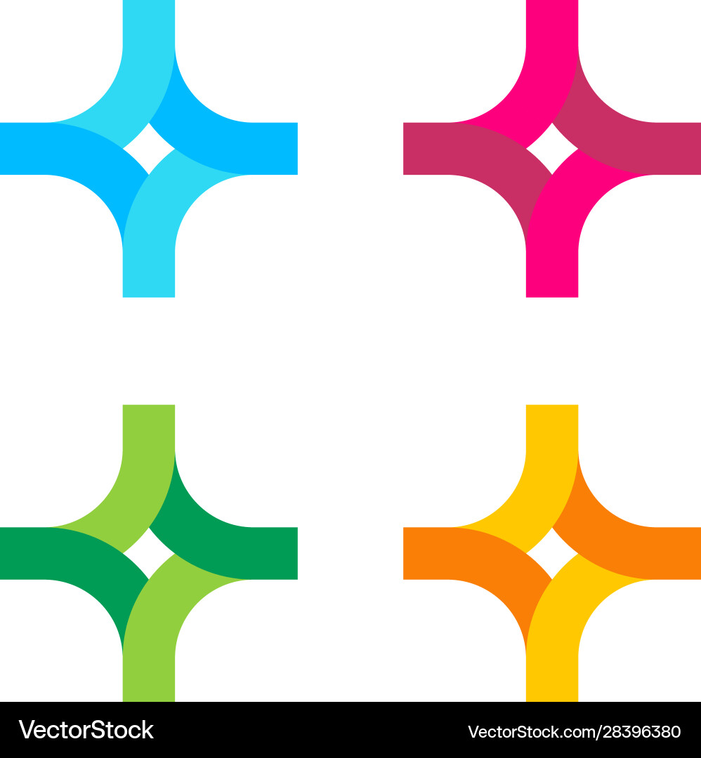Logo in Form eines stilisierten Kreuzes Logo in Form eines stilisierten Kreuzes vektorbild