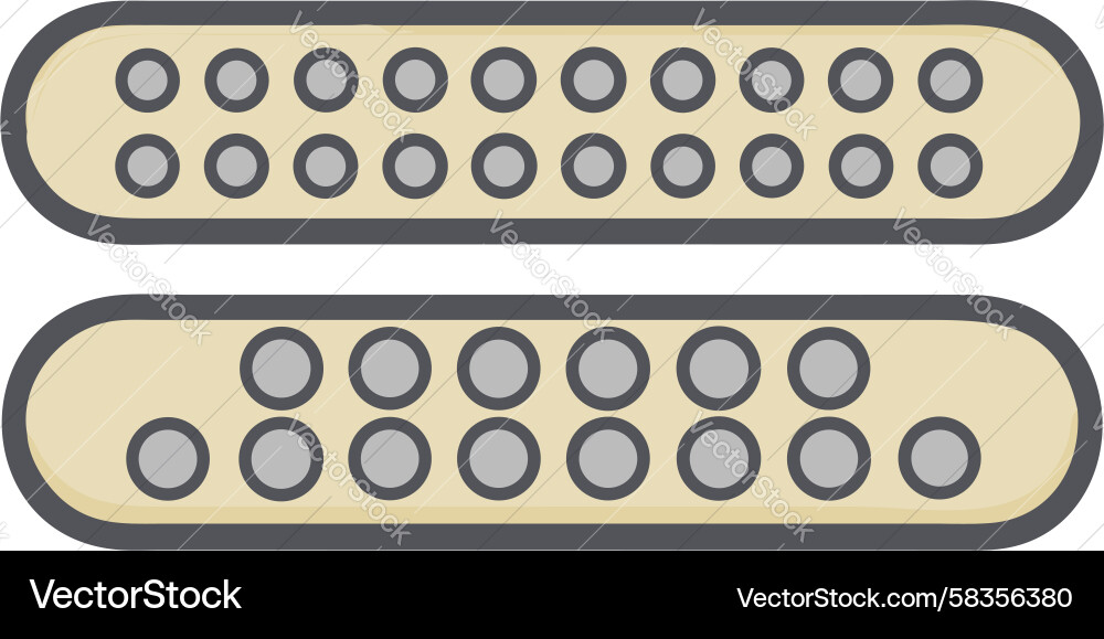 Round Button Panel Interface Vector Image