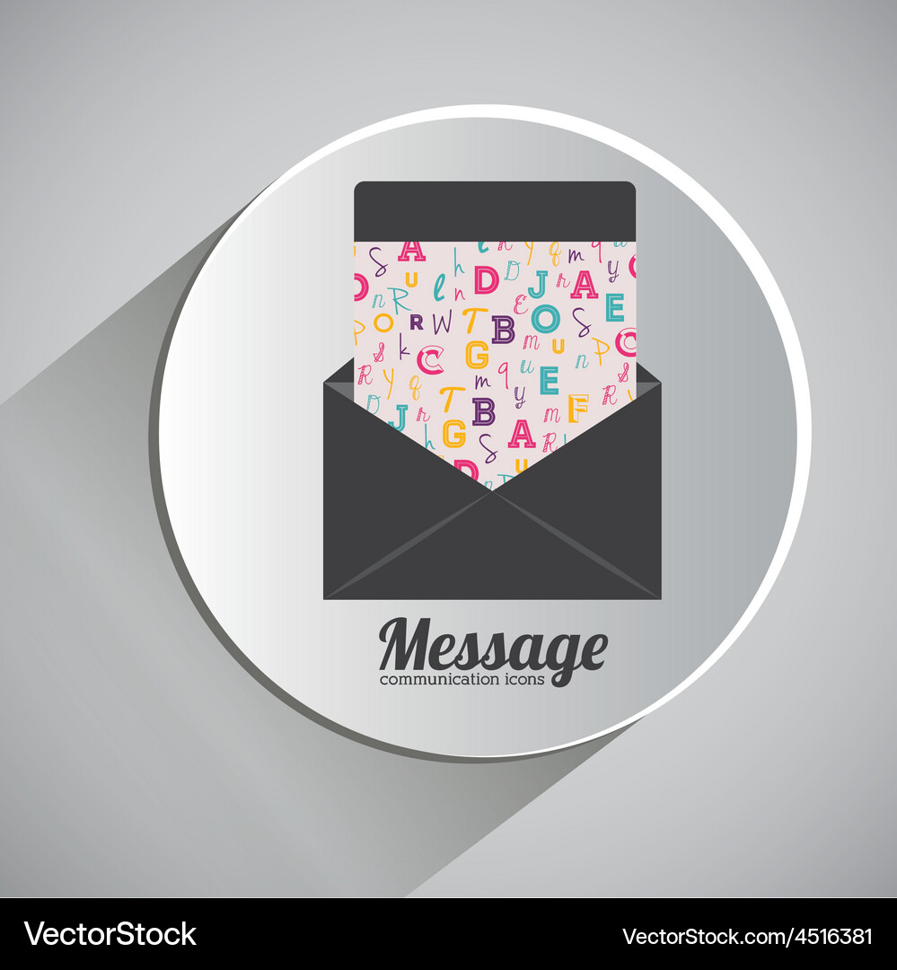 Message design Vector Image