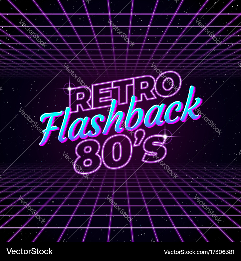 Retro Synthwave Space Vector Image
