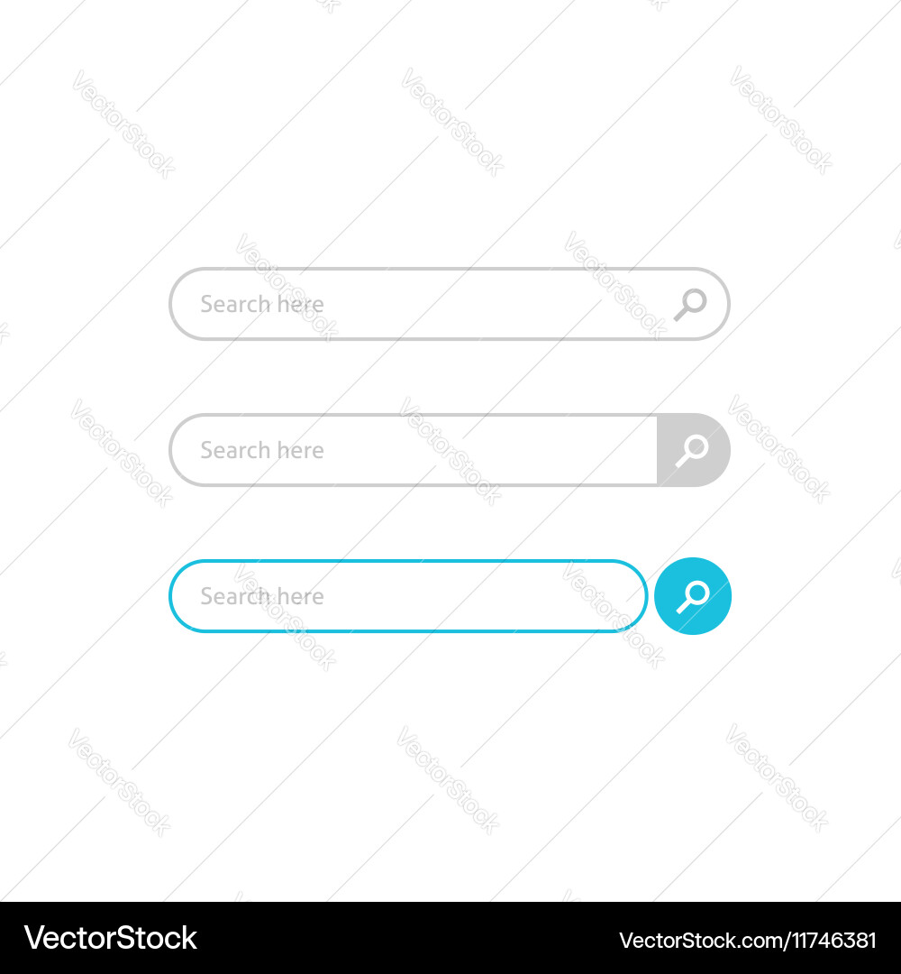 Search Input Fields vector image