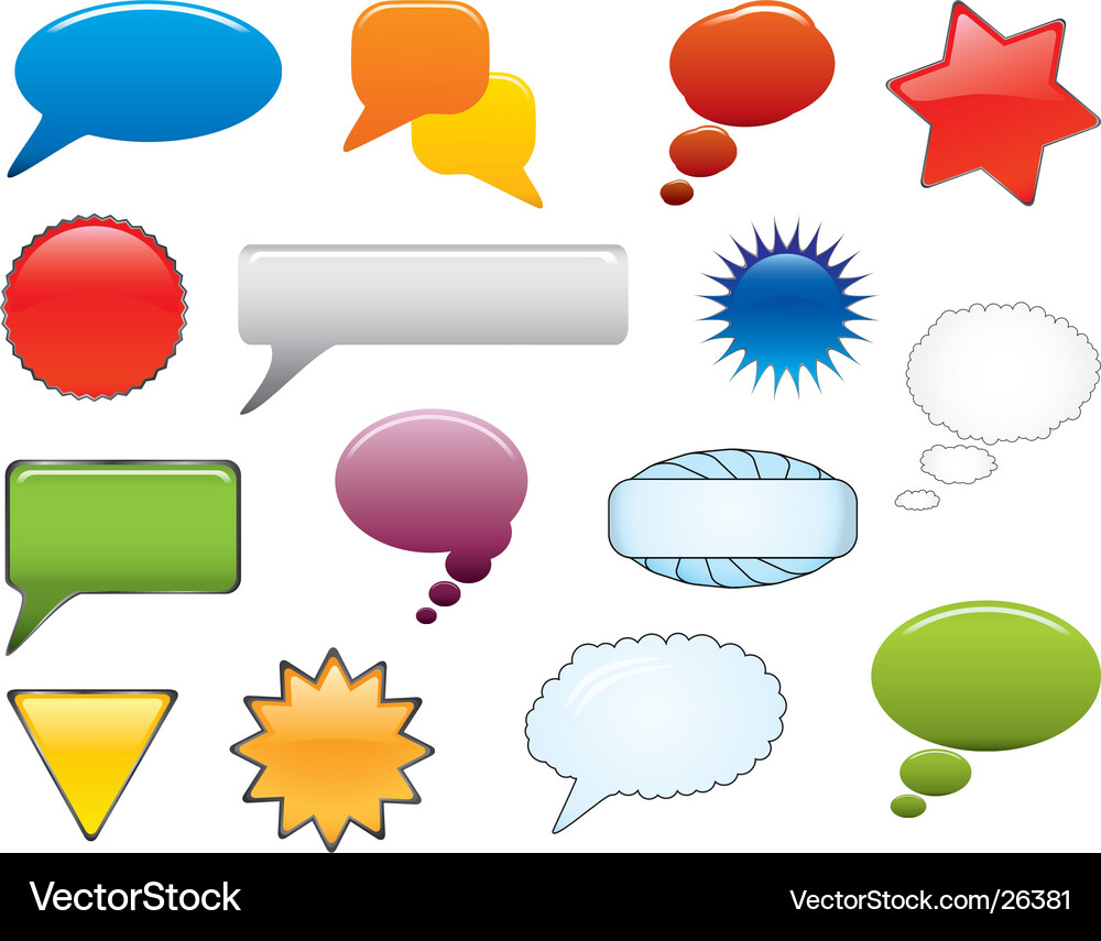 Speech Bubble Icon Set Vector Image