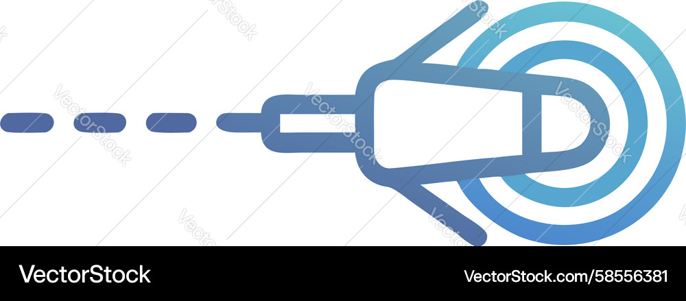 Target with Arrow Path Icon Vector Image