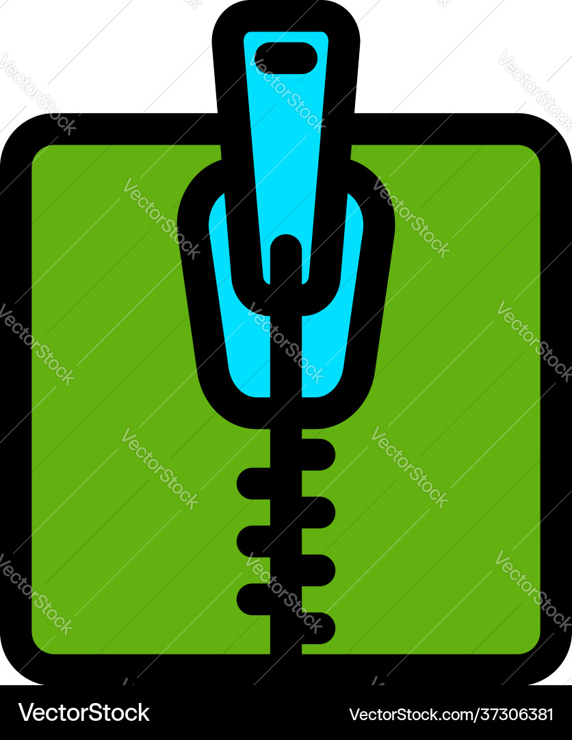 Zipper tool color simple icon Zipper tool color simple icon Vector Image