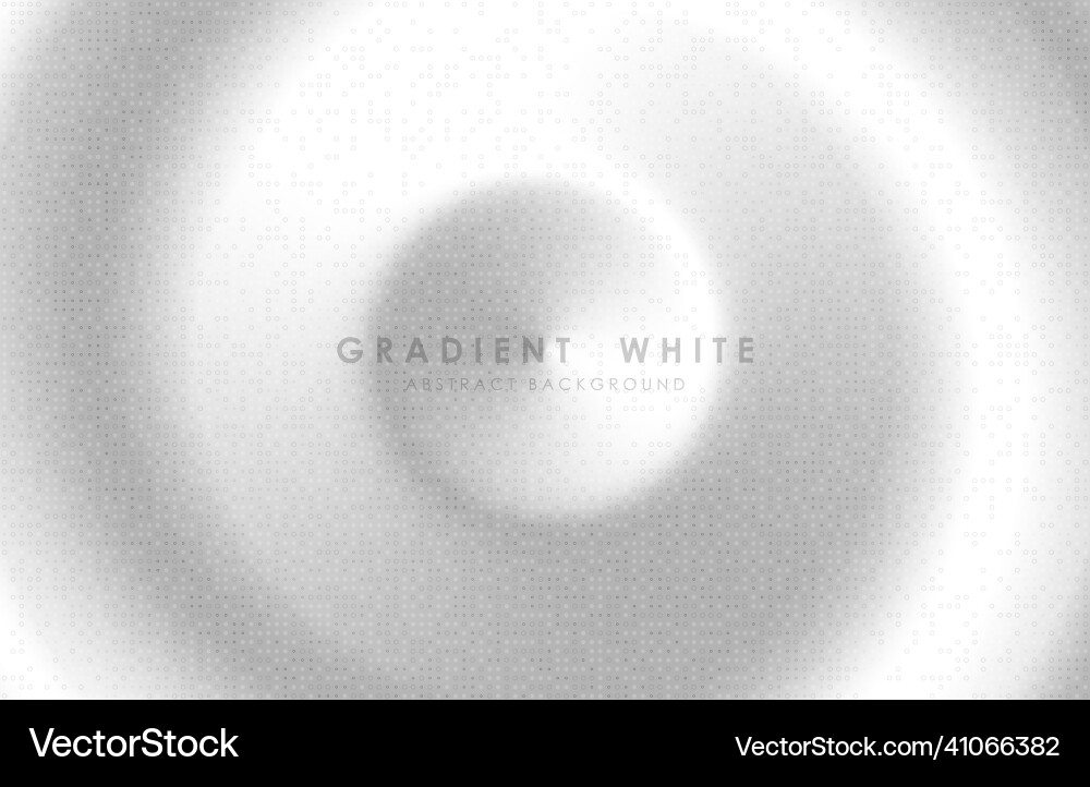 Abstract gradient white circle halftone vector image