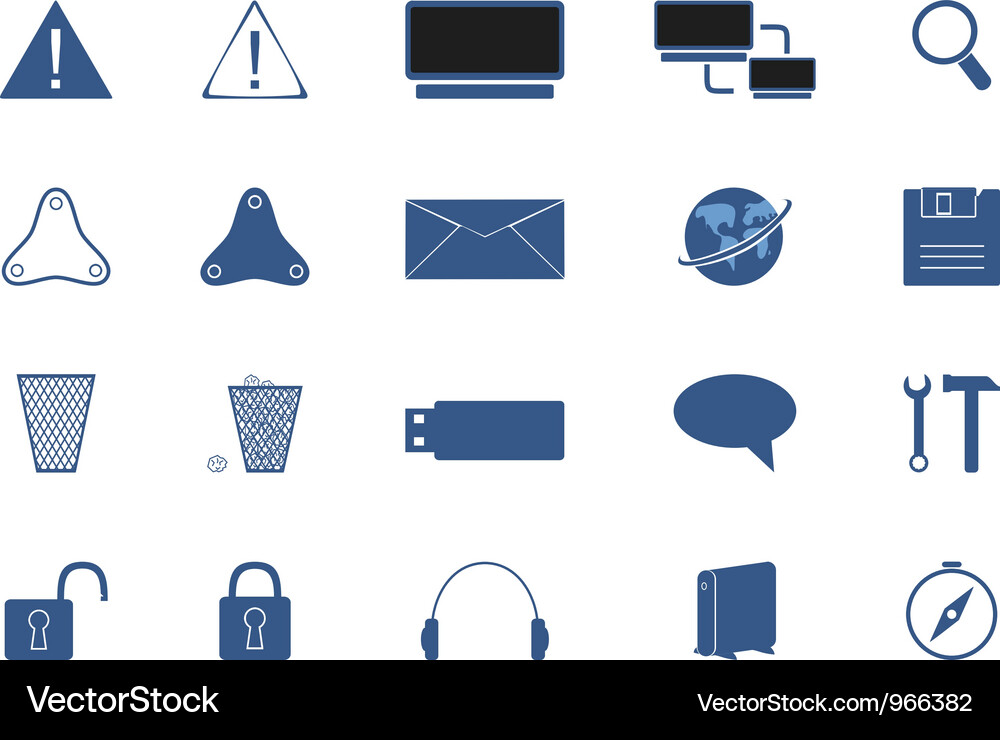 Computer icons set Vector Image