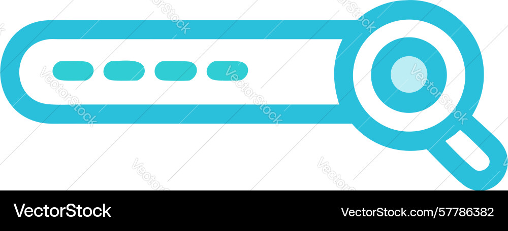 Detailed path search icon design generative ai Vector Image