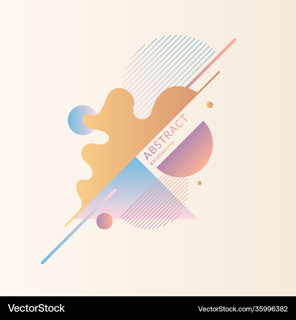 Elegant composition with dynamic and geometric vector image