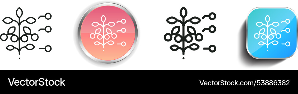 Farm icon thin linear regular and button style Farm icon thin linear regular and button style vector image