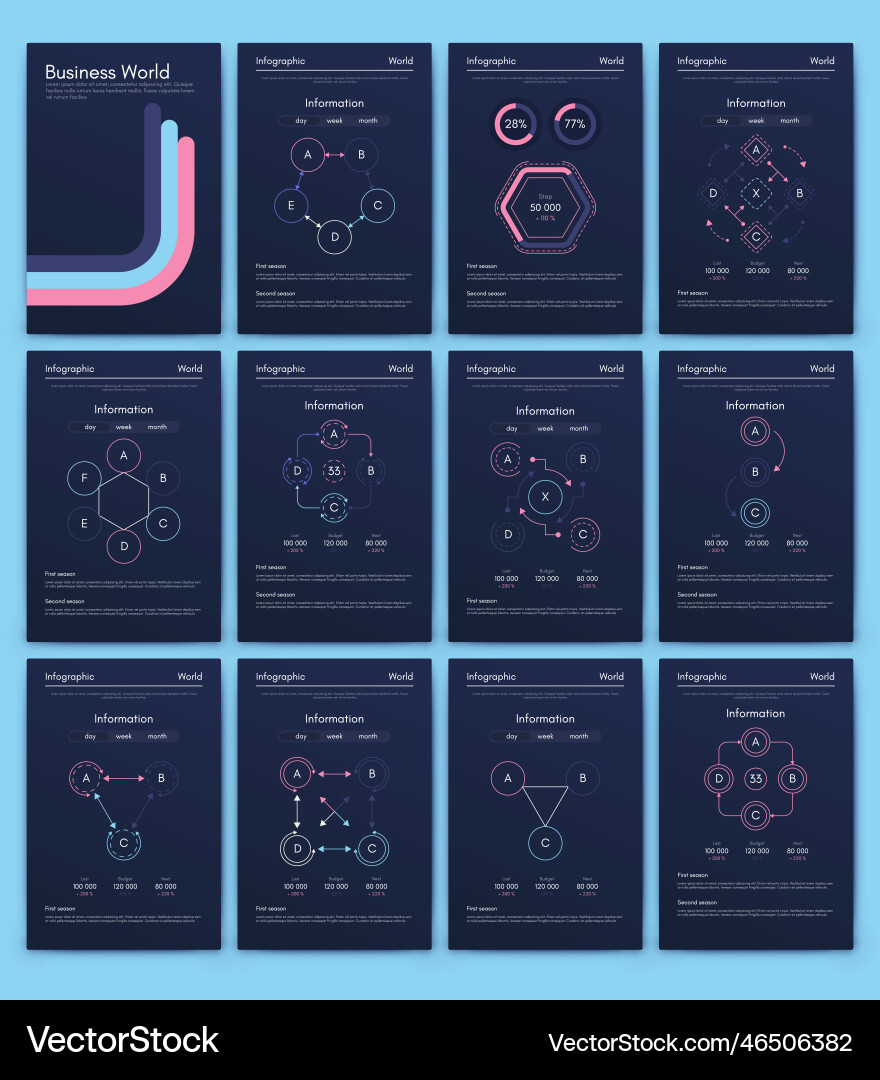 Graphics infographics with mobile phone template Vector Image