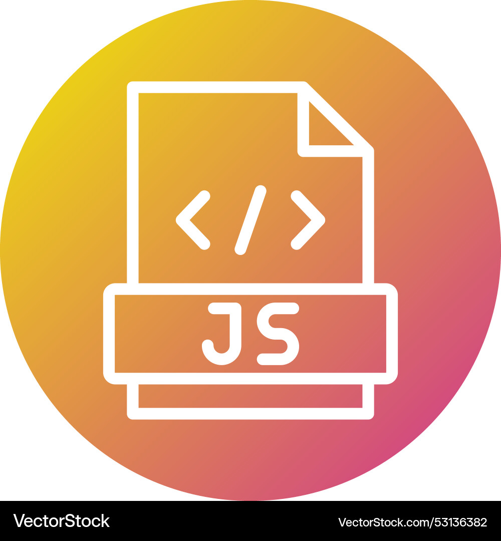 Javascript icon design vector image