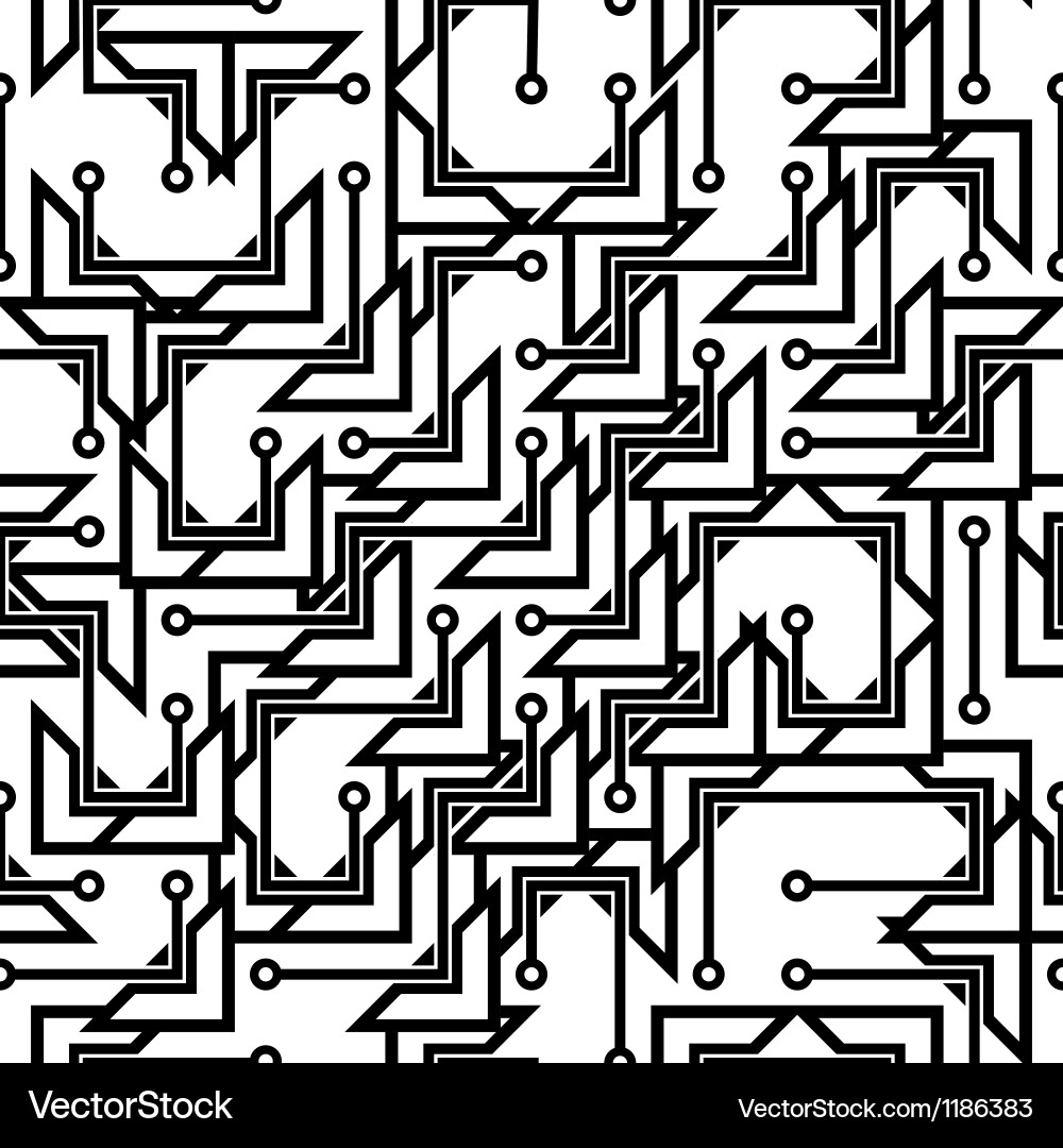 Abstract Circuit Pattern vector image