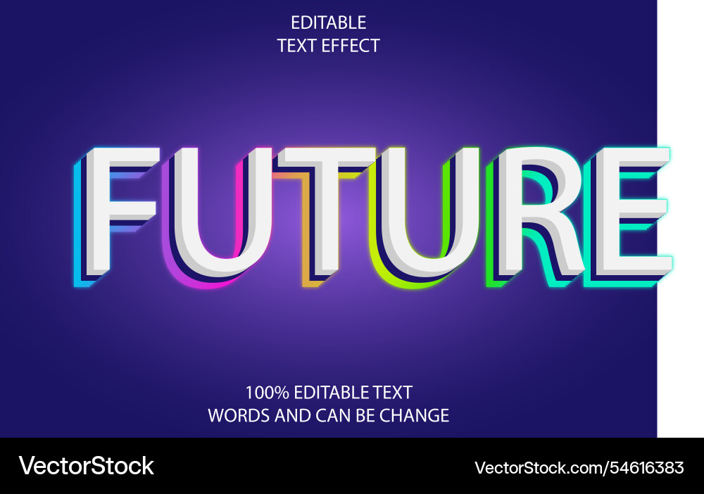 Editable text effect 3d emboss modern style Editable text effect 3d emboss modern style vector image