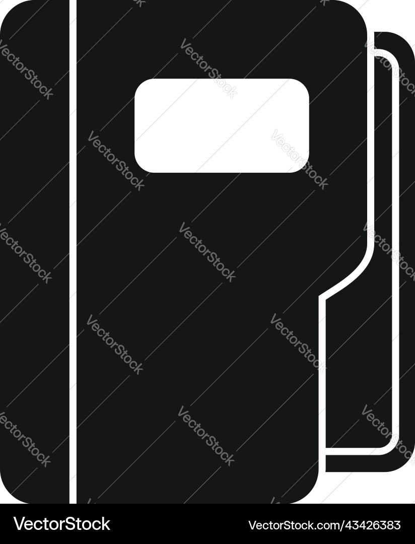 Folder icon simple crm database Folder icon simple crm database vector image