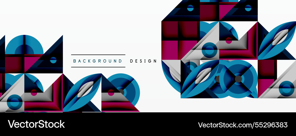 Geometric abstract composition with intersecting Geometric abstract composition with intersecting Vector Image