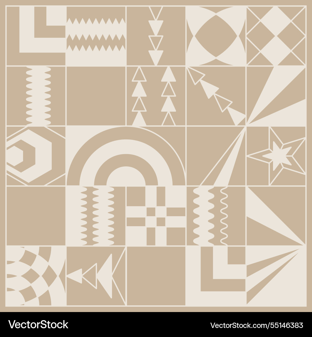 Geometric pattern in a minimalist style an idea vector image