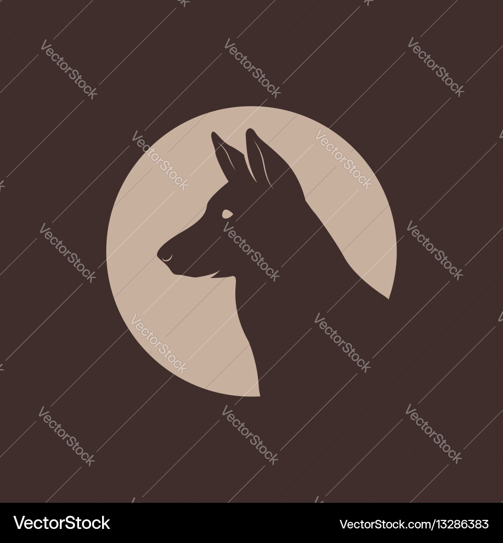 German Shepherd Head Logo Vector Image
