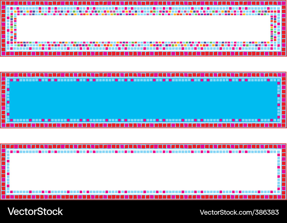 Mosaic border Vector Image