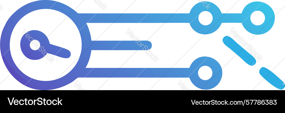 Networked insights search icon design generative Vector Image