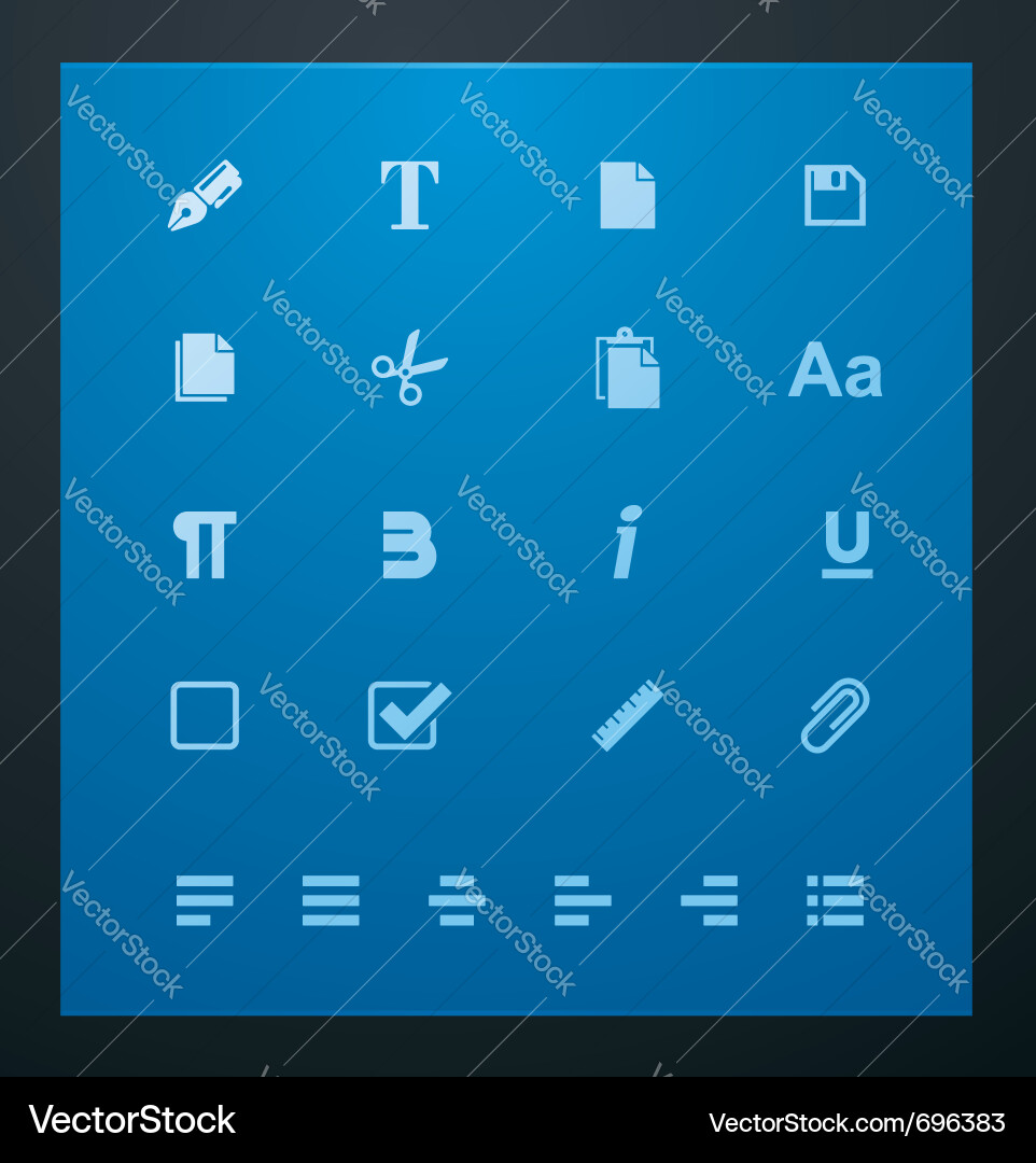 Text Editing Icons vector image