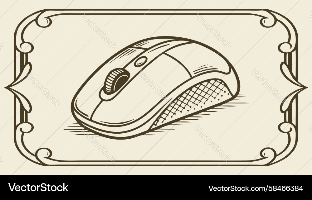 Classic Computer Mouse Icon Vector Image