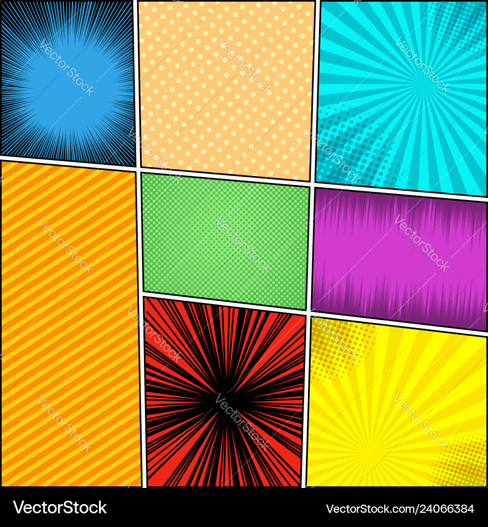 Comic colorful composition Royalty Free Vector Image