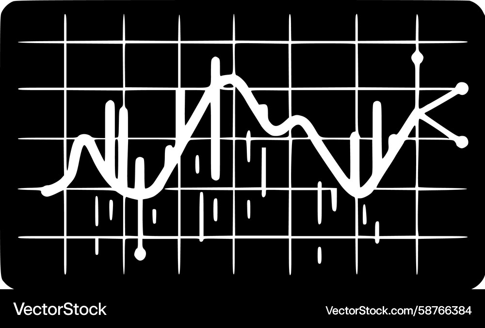 Digital Waveform Graph Vector Image