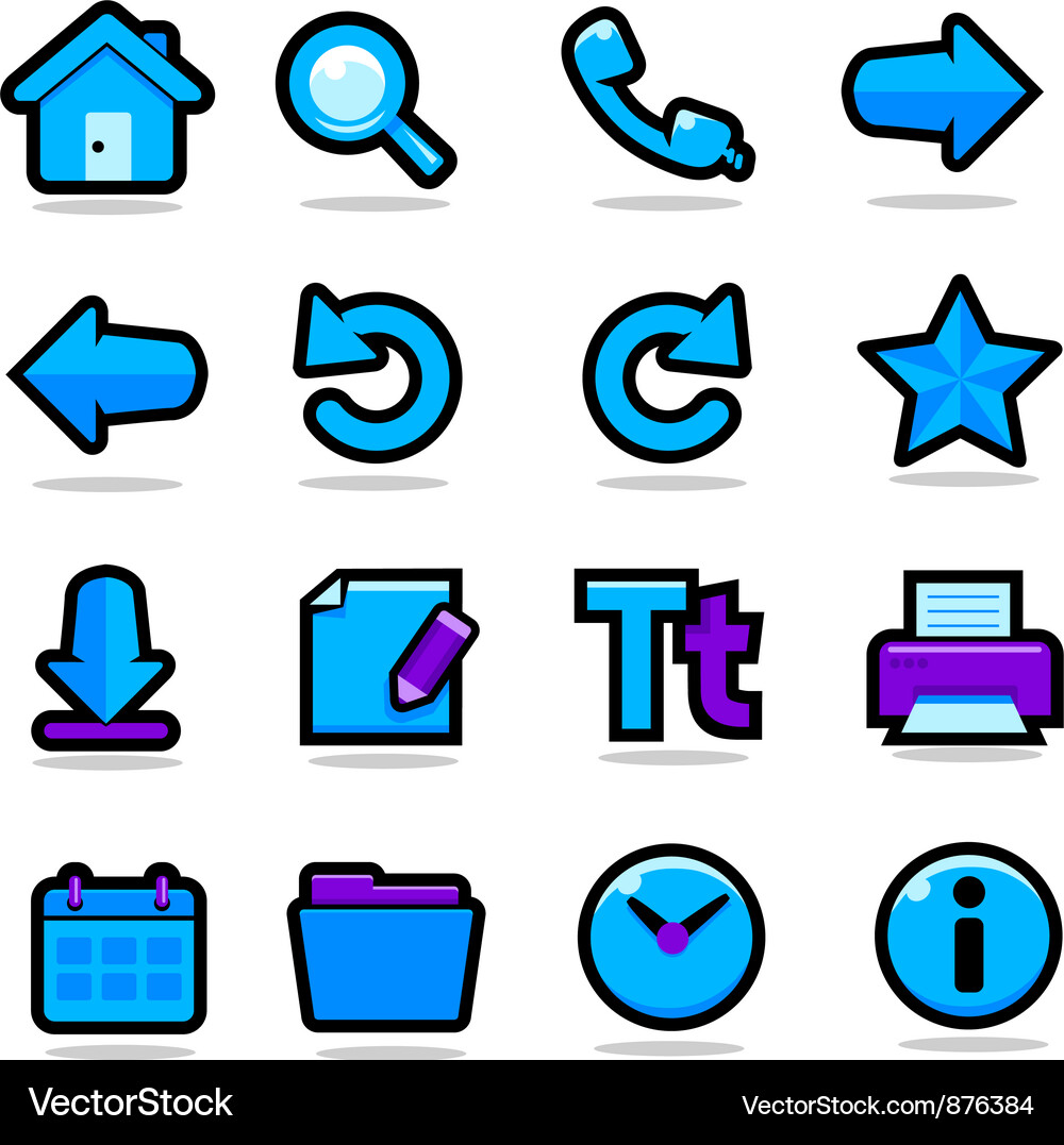 Web Browsing Icon Set Vector Image