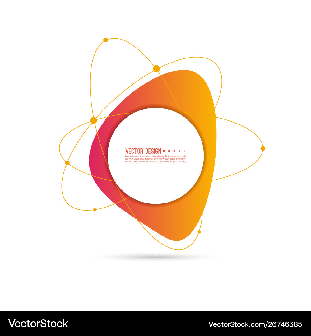 Abstract Geometric Particle Banner Vector Image