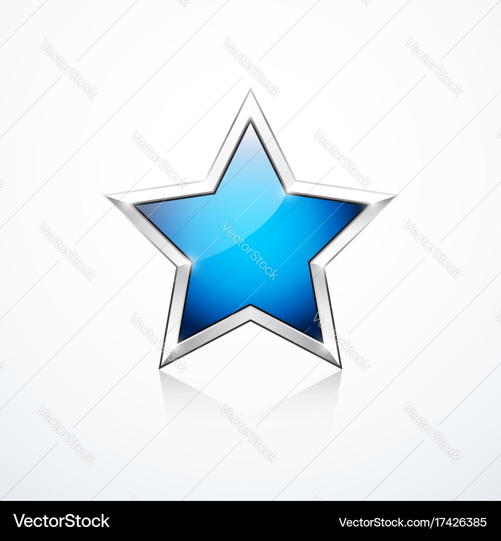Blue Star Icon - Shiny & Modern vektorbild