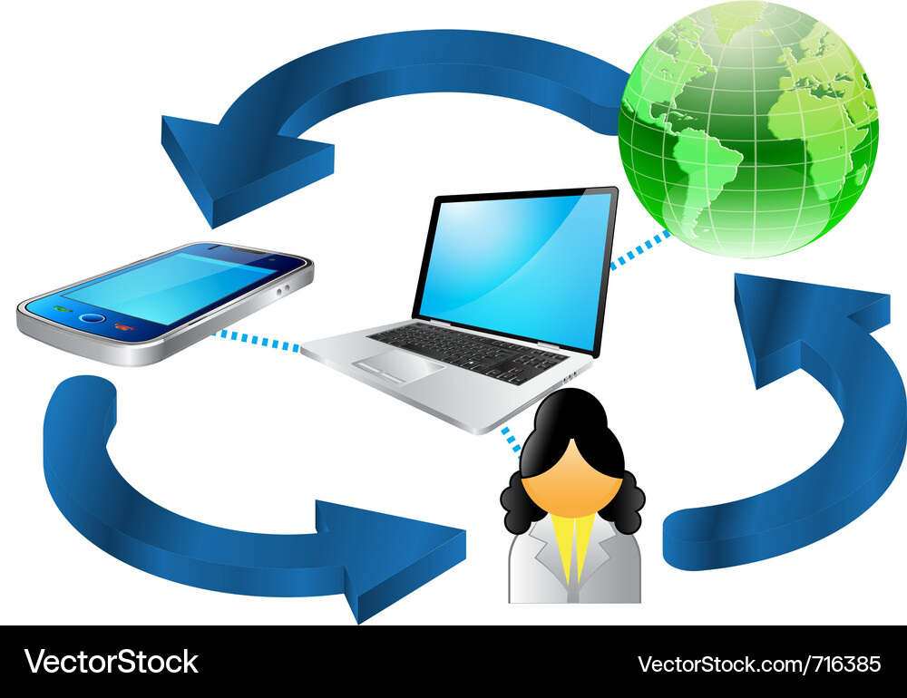 Digital Connection Vector Image