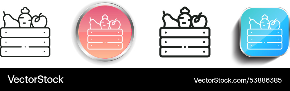 Farm icon thin linear regular and button style Farm icon thin linear regular and button style vector image