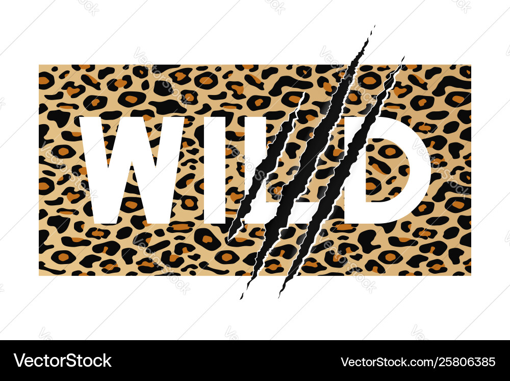 Leopard Skin Pattern - Claw Scratch Vector Image