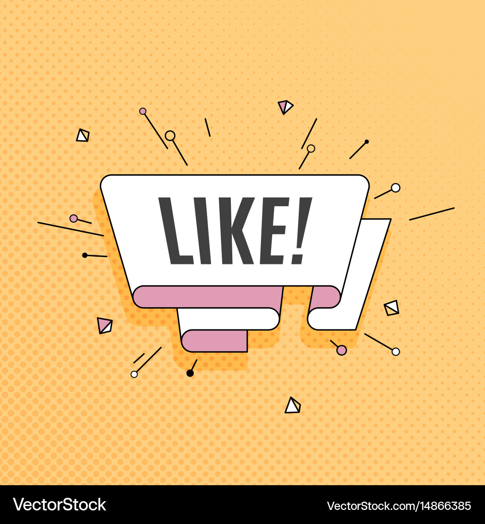 Like retro design element in pop art style vector image