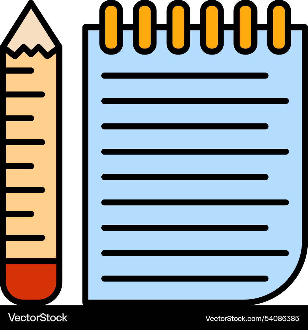 Note line filled icon design vector image