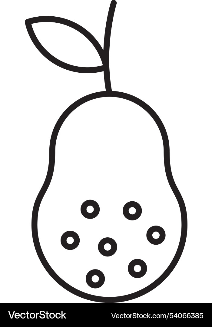 Pear line icon design Vector Image