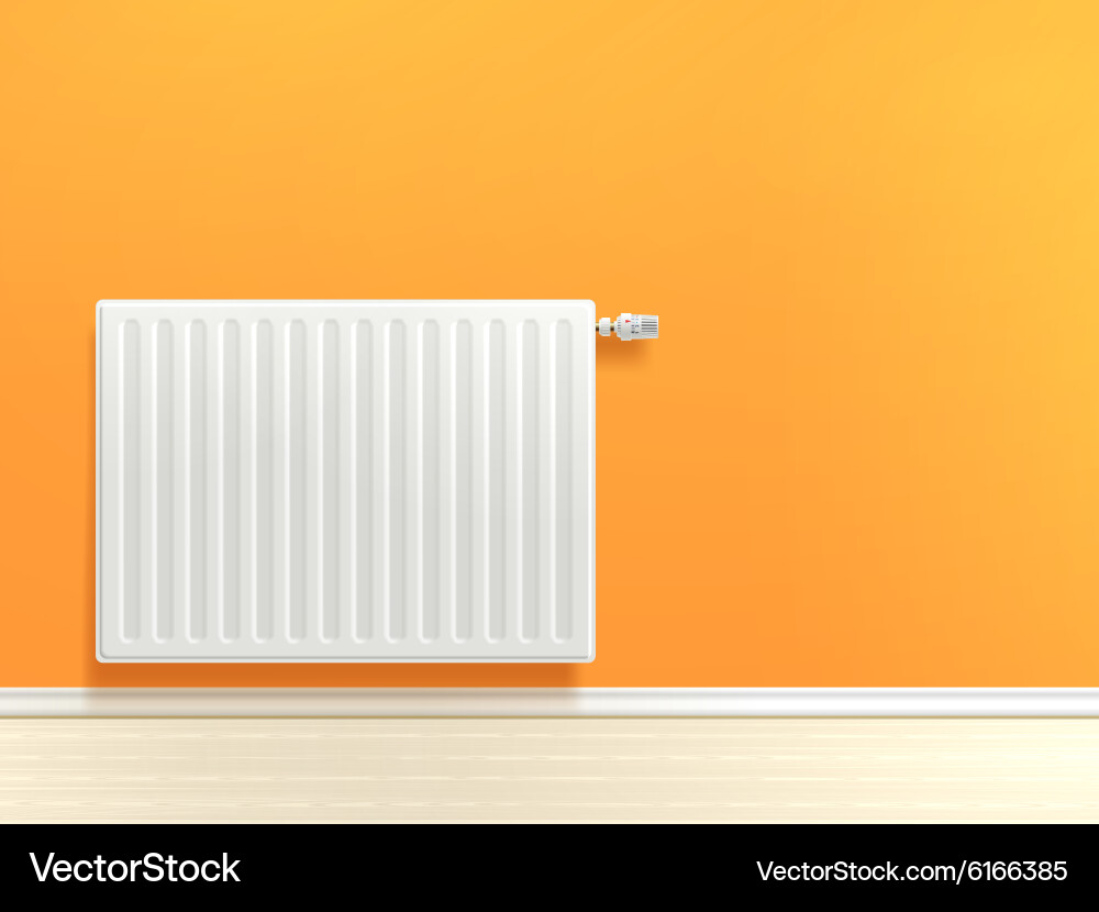 Radiator on wall Royalty Free Vector Image - VectorStock